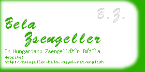 bela zsengeller business card